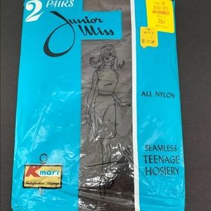 Vintage Jr Miss Teenage garter top stocking